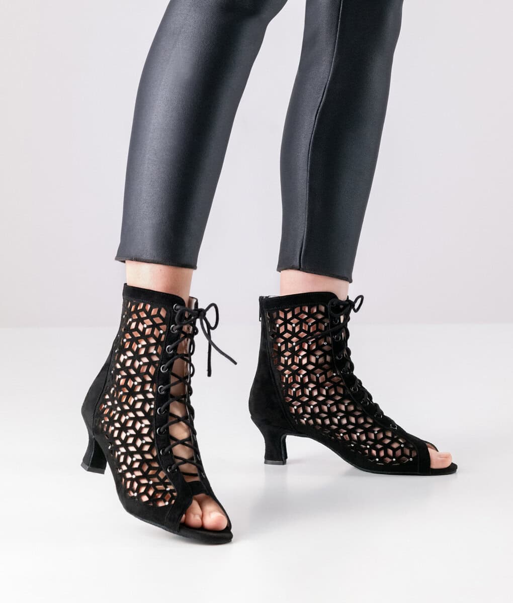 Bottines ELAINE-50 daim noir Anna Kern