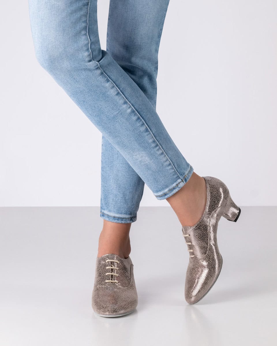 Chaussures RUNA-45 cuir imprimé antique/beige - Image 3