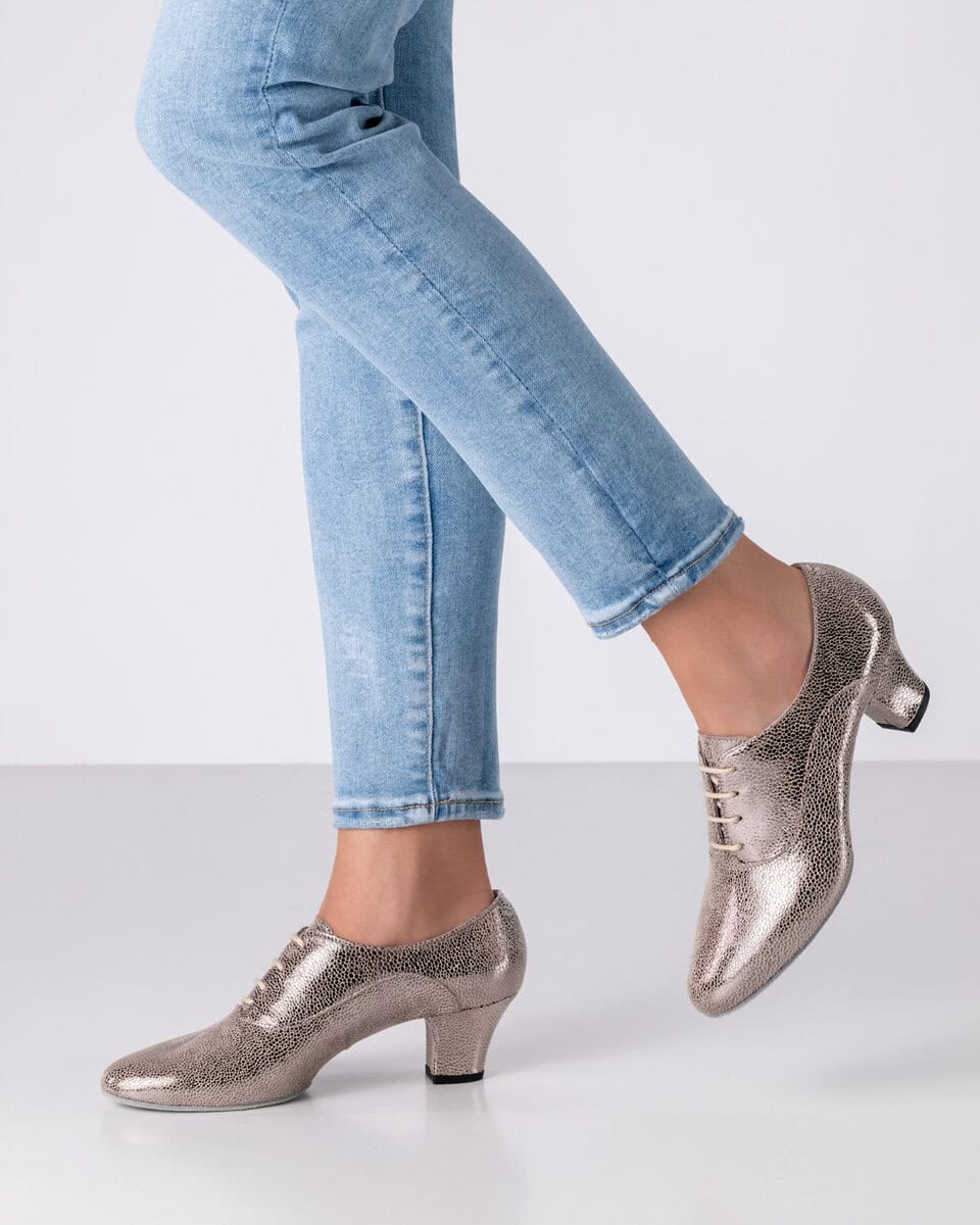 Chaussures RUNA-45 cuir imprimé antique/beige - Image 5